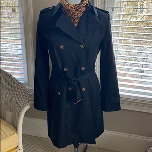 Classic black Talbots trench coat size 12.